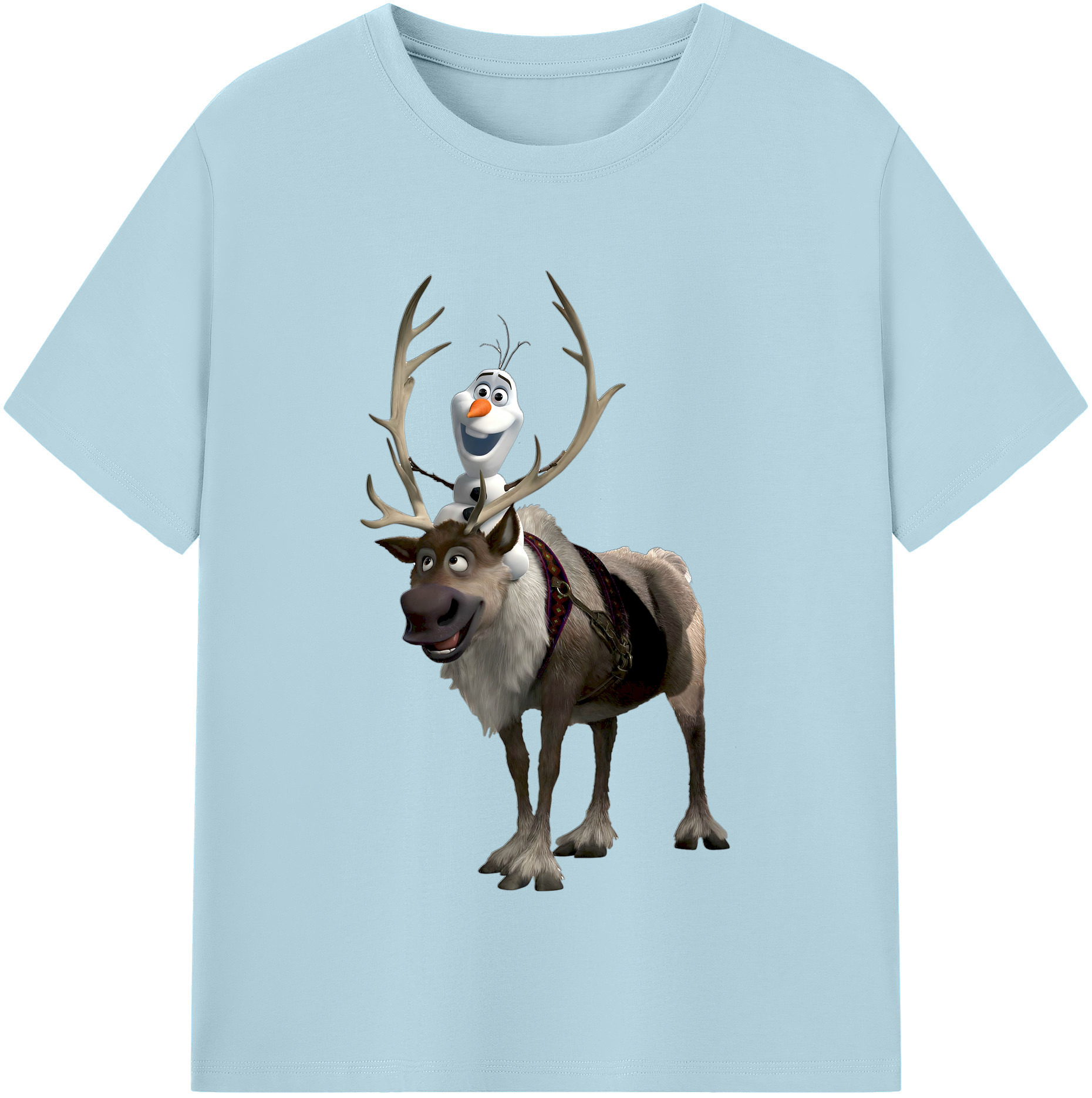 （画像用） アナと雪の女王 アンナ エルサ Frozen Anna Elsa 綿100％半袖Tシャツ（フロントプリント）